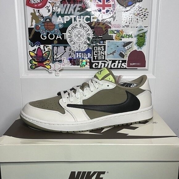 Jordan 1 Retro Low Golf Travis Scott Neutral Olive